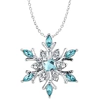 ALLY-MAGIC Y7XHXL - Collar con colgante de copo de nieve para