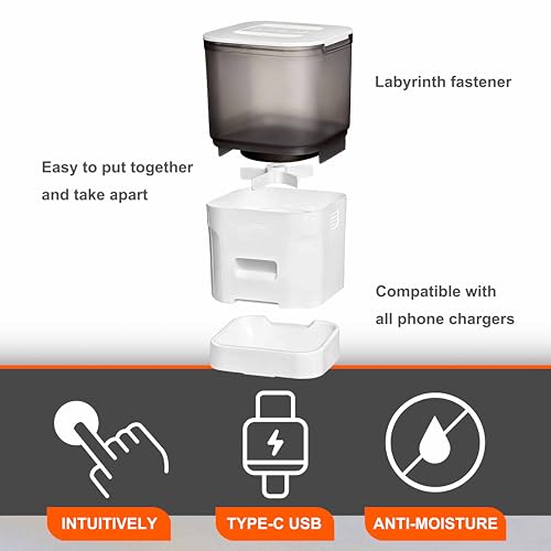 Distributeur nourriture sèche chat automatique et programmable HIFAY ATX4 4 L - 6