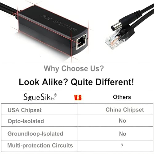 4-Pack PoE Splitter 12V 1.2A y Kit Adaptador Pasivo PoE Gigabit de 4 Pares - Bundle miniatura 2