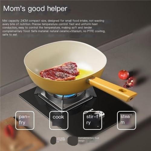 Wok pequeño multiuso antiadherente para una persona miniatura 5