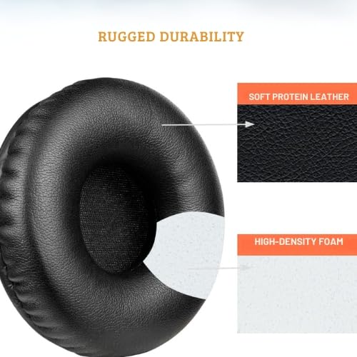 Image of Skypearll Replacement Earpads for Sony WHXB700 /WH XB700 Wireless Extra Bass Bluetooth Headphones, Ear Pads Cushions with High-Density Noise Isolation Foam, Softer Protein Leather (Black)