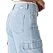Levi Strauss Signature Gold Women's Easy Cargo Midi Skirt Mid-Rise Stretch Denim (Also Available in Plus), (New) Seafoam Light, 6