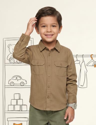 Image of Amazon Brand - Symbol Boys Cotton Double Pocket Full Sleeve Shirt