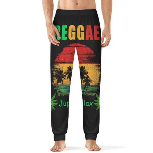 Reggae Music Pajama Pants Men Pj Bottoms Sleepwear Lounge Pant