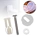 HomeSoGood 4Pcs Toilet Seat Bolts Hinges Screws Toilet Hole Fixing Kits Nut Cover Repair Tools Universal Replacement
