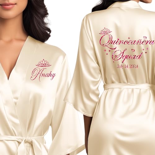Mis Quince Anos Robes, Pretty Quinceanera Robes, Mama de la Quince, Quinceanera Gifts