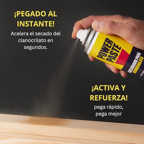 Miniatura 2 de Powerpaste Kit De Cianocrilato Con Activador - Pegamento Fuerte Instantáneo Para Bricolaje, Maquetas, Carpintería E Impresiones 3d - Super Glue Para Reparaciones Del Hogar, Madera, Plástico, Metal...