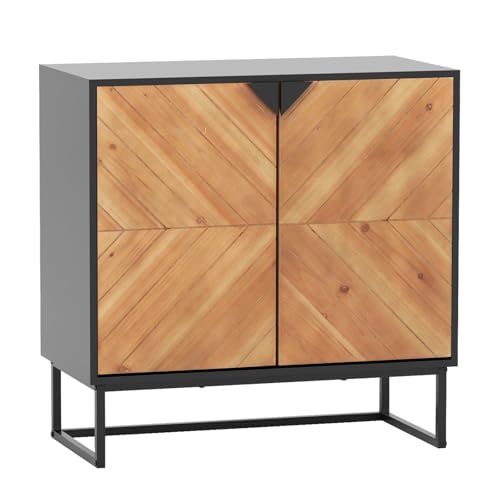 KOMFOTTEU Buffet de Cuisine à 2 Portes, Meuble Rangement avec Protection Anti-basculement, Armoire de Rangement, Pieds métalliques, 80 x 40 x 80 cm, pour...