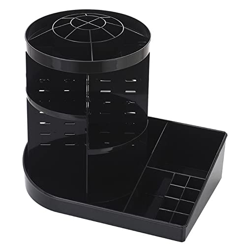 Makeup Organizer, 360 Degree Rotating Cosmetic Storage with 3 Pcs Makeup Sponge,7 Layers Adjustable Cosmetic Display Case for Countertop,Large Beauty Organizer Storage Box Makeup Brush Holders