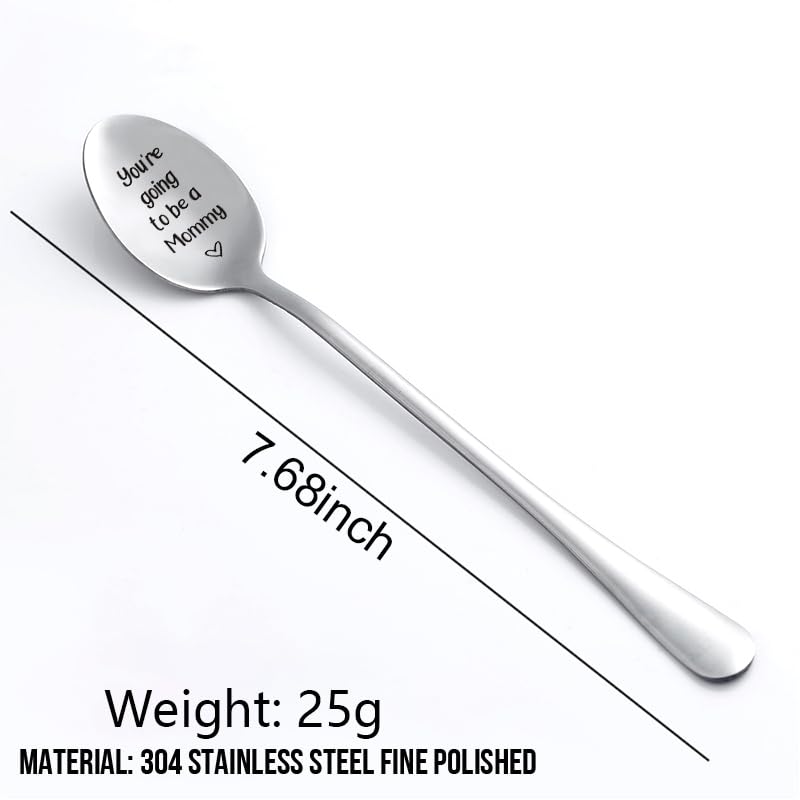 New Mom Gifts First Time Mommy Spoon Mom Christmas Birthday Gifts for Mother Mom Pregnancy Announcement Gifts for Mommy Mama Pregnancy Reveal Gifts for Mom Mother Promoted to Mom Spoon Gifts for Women
