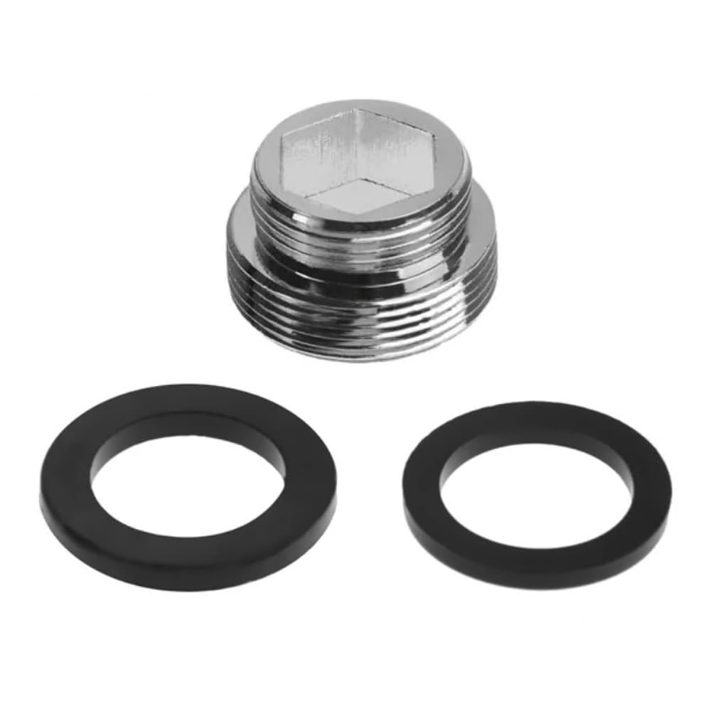 Hatoolha Men's Silver Brass Faucet Adapter, 22Mm Thread To 18Mm Thread Tap Joint Connector Faucet Water Purifier Aerator Adapter (Height 13Mm)