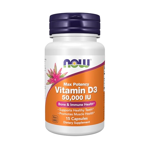 Now Foods Vitamin D3 Max Potency 50 000 Iu 15 Capsules