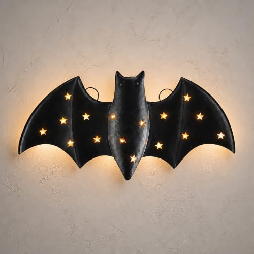 Mud Pie LED Light Up Bat Decor for Halloween Small