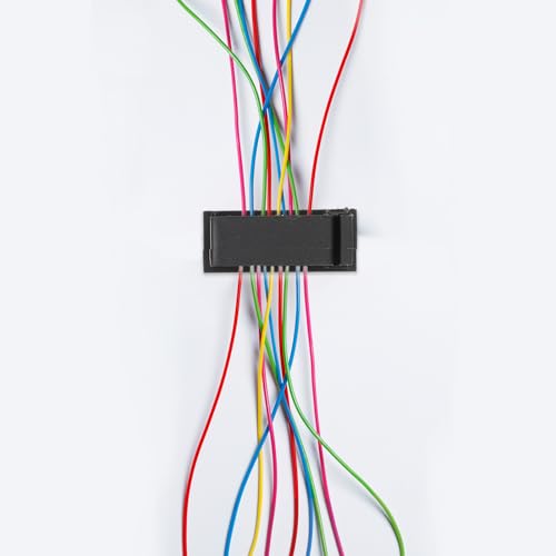 SEWACC 10 unidades Clips de cable autoadhesivos rectangulares organizadores de cables de plástico para escritorio en casa y oficina miniatura 4