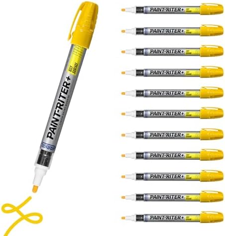 Markal Pro-Line HP High Performance Liquid Paint Marker with 1/8 Bullet Tip Yellow (Pack of 12)