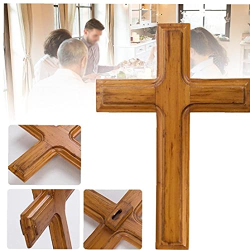 TOSSPER 1 st Houten Jezus Kruis Katholieke Muur Opknoping Decoratie Thuis Woonkamer Decoratie Accessoires - Image 4