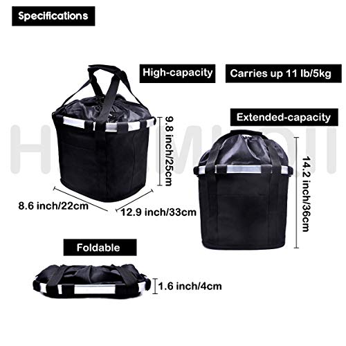 HAAMIIQII Bike Basket, Small Pet Cat Dog Folding Carrier Front Bicycle Handlebar Basket Detachable Removable Cycling Bag… - Image 6