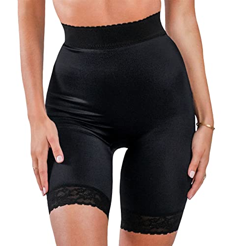 Rago Women's Plus Size Moderate Control Thigh Slimmer 518 Body Shaper - 9X, Black #TOP19