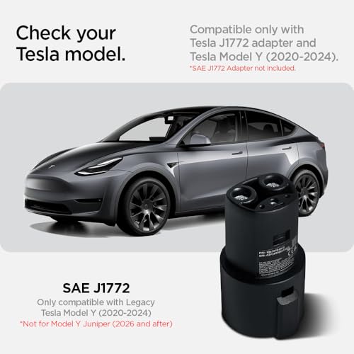 Image of Spigen J1772 Charging Adapter Door Dock for Legacy Tesla Model Y 2020-2024 | Not Compatible with Model Y Juniper 2026 /25 | J1772 Charging Adapter NOT Included - Refer to the video for installation