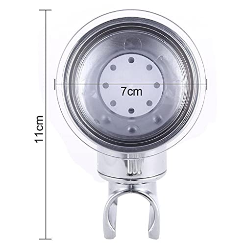 Soporte para teléfono de ducha regulable sin taladro de pared cromado con ventosa 8