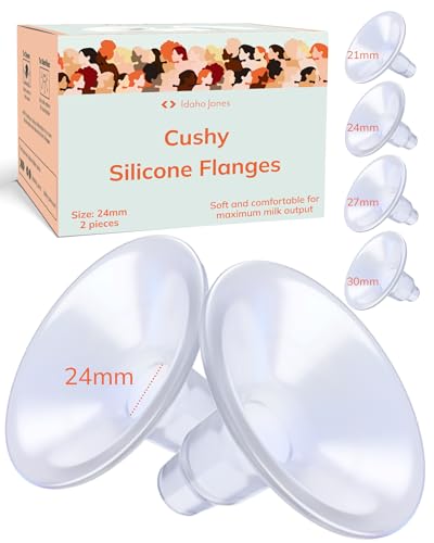 Image of Idaho Jones - Cushy Silicone Flanges - Pack of 2, 24mm - Compatible with Spectra - Lightweight and Comfortable - Gentle Pumping - Pump in Style Flanges