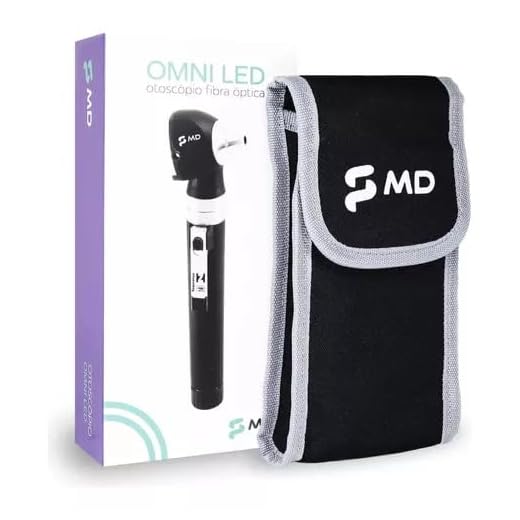 Otooscopio Md Omni 3000 Led Estojo Macio - Preto