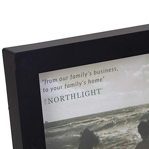Northlight 8.25" Classical Rectangular 5" X 7" Photo Picture Frame With Easel Back - Matte Black #TOP5