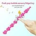 MAXDUCK Valentines Day Gifts for Kids - 12pcs Pink Red Pop Bracelet Silicone Sensory Wristband for Kids Teens Classroom Exchange Gifts, Valentines Party Favor Prizes