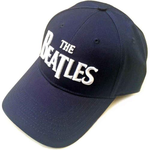 The Beatles Baseball Cap Classic Drop T Band Logo Official Navy Blue One Size