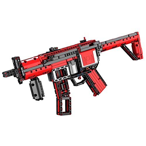 Technik Gewehr Bausteine Kit 791 Klemmbausteine Schießen M1897 Modell mit Geschosse, Kompatibel mit Lego Technic (Q2880)