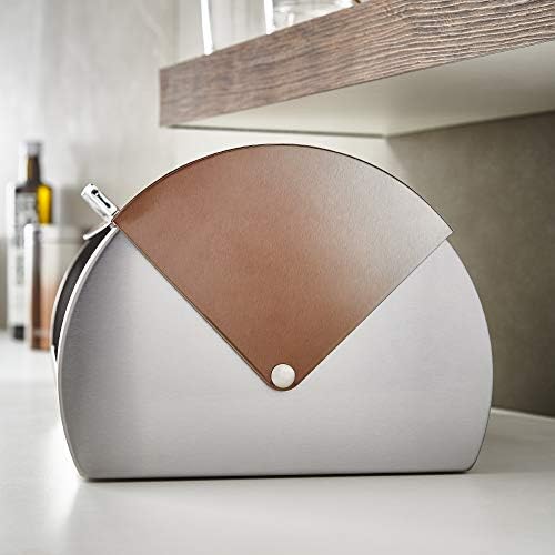 Tower T826070COP Ombre Bread Bin, Roll Top Bread Bin with Stainless Steel Body and Large Capacity, Copper