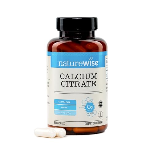 Image of NatureWise Calcium Citrate 300mg Capsules - Supplement for Bone Health - Easy to Digest & Well-Absorb - Vegan, Non-GMO, Gluten-Free - 60 Capsules[30-Day Supply]