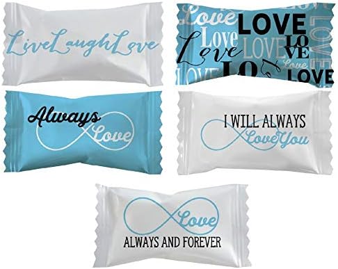 Party Sweets Always & Forever Buttermints by Hospitality Mints, Appx 300 mints, 7-Ounce Bags (Pack of 6)