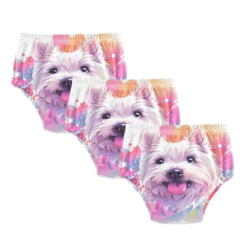 Coikll Westie Dog Head Toddler Training Underwear Waterproof Baby Pee Pants -2T