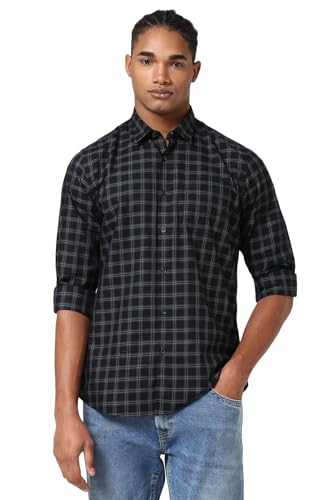 Image of Peter England Men's Premium Casual Checkered Shirt