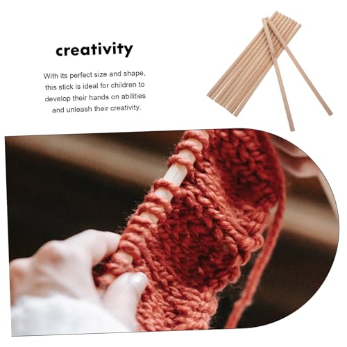 10 piezas de baquetas artesanales de madera para niños y adultos, material para manualidades y fabricación de baquetas de batería miniatura 7