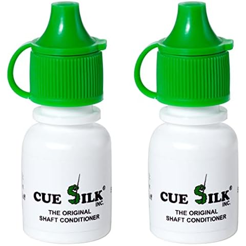 Cue Silk Pool Cue Shaft Conditioner ¼ oz Pack of 2 Bottles Cover