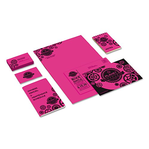 Astrobrights Colored Cardstock, 8.5” x 11”, 65 lb / 176 gsm, Fireball Fuchsia, 250 Sheets (22881) by Neenah - Image 5