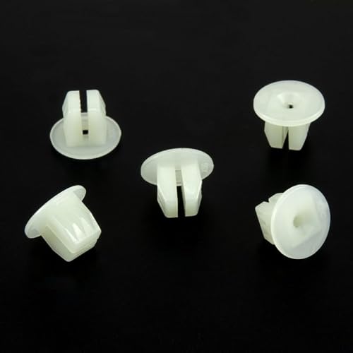 Image of EJ 10Pcs 6992G2 14115980 HB56625000 White Plastic Screw Grommet Clips, 13mm Trim Panel Nut Inserts, Bumper Wheel Arch Liner Retainer Fasteners