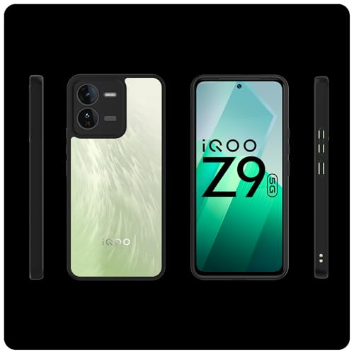 Image of KAPAVER Hybrid Back Cover Case Compatible with iQOO Z9 5G (PC+TPU) (Black)