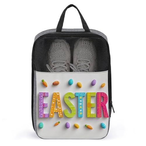 Typography Easter Bold Thick Letters Shoe Bag For Travel Daily Use Anti-dust ...