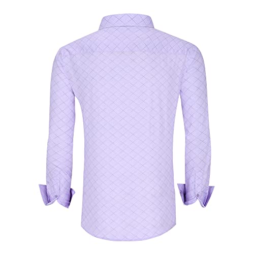 Alex Vando Mens Printed Dress Shirts Long Sleeve Regular Fit Button Down Shirt