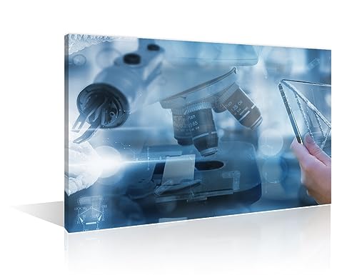Image of TUMOVO 1 Panel Poster Future Smart Medical Technology Concept Wall Art Medicine Concept Pictures Wall Decor for Living Room Medical Wall Decor for Bedroom Framed Ready to Hang (12 inch Wx18 H)