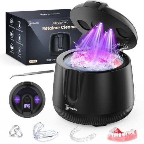 Image of Ultrasonic Retainer Cleaner Machine 48kHz, Dental Ultrasonic Care Cleaner