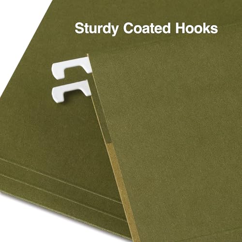 Image of Staples Hanging File Folders, Legal, Standard Green, 5-Tab, 50 /Ctn