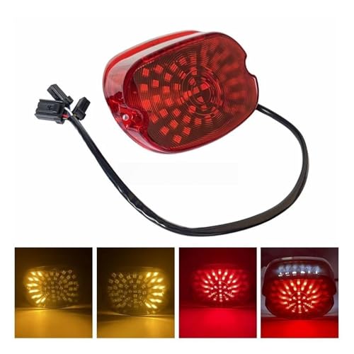 Luz de giro LED trasera integrada y óptica de freno para Sportster y Dyna 3