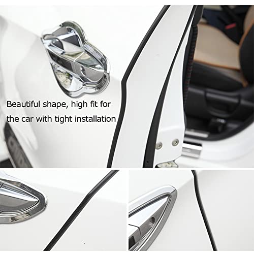 Tintvent Rubber Edge Trim Black, U Channel Rubber Seal Strip With Self-Adhesive Tape, Metal Edge Protector Fit For 0.15", 10Ft (118In) #TOP6