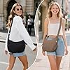 VIMUTI Halbmond Umhängetasche Damen | Wasserabweisende Nylon Crossbody Bag Damen | Moon Bag mit Verstellbarem Schultergurt | Schultertasche für Arbeit, Reisen, Alltag & Festival (Kaffee) #1
