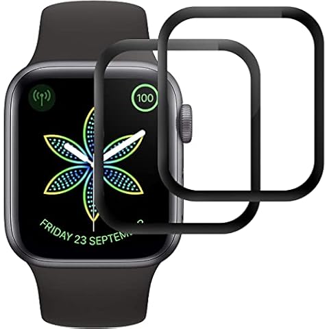 2 Pack Screen Protector for Apple Watch Series 6/5/4/SE 44mm, Tempered Glass, [Ultrasonic Fingerprint Support] [9 Hardness] [Anti-Bubble] Scratch Resistant for Glass Film Cover