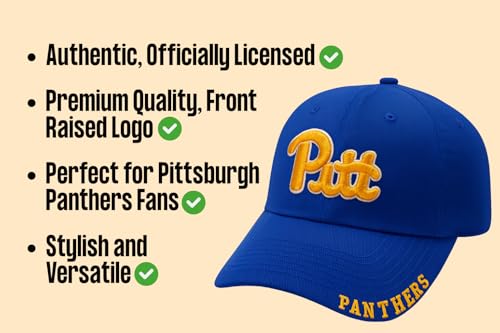 Gorra clásica oficial gráfica Universidad Pittsburgh azul miniatura 5